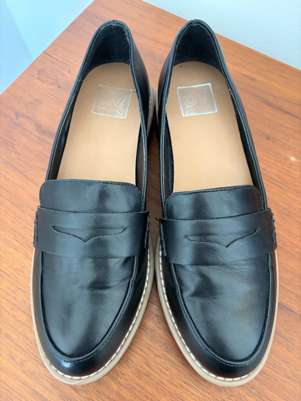 Dolce Vita Black Leather Penny Loafers